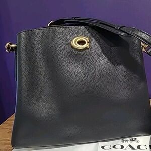 Coach Black Leather Tote